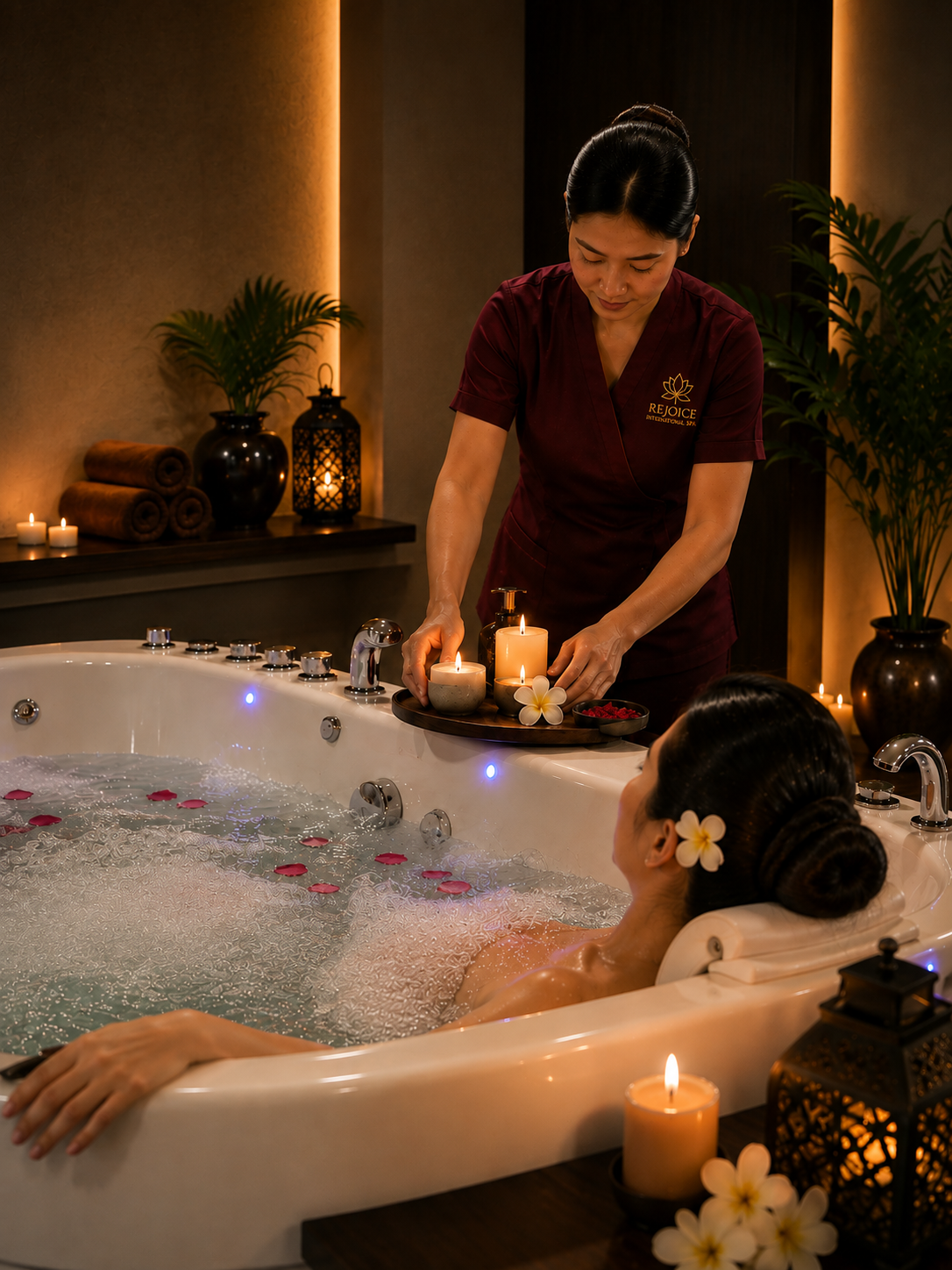 Premium jacuzzi suite visual for Royal Jacuzzi Experience at Rejoice International Spa